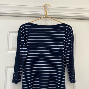 Dark Navy Chaps Boatneck Size L